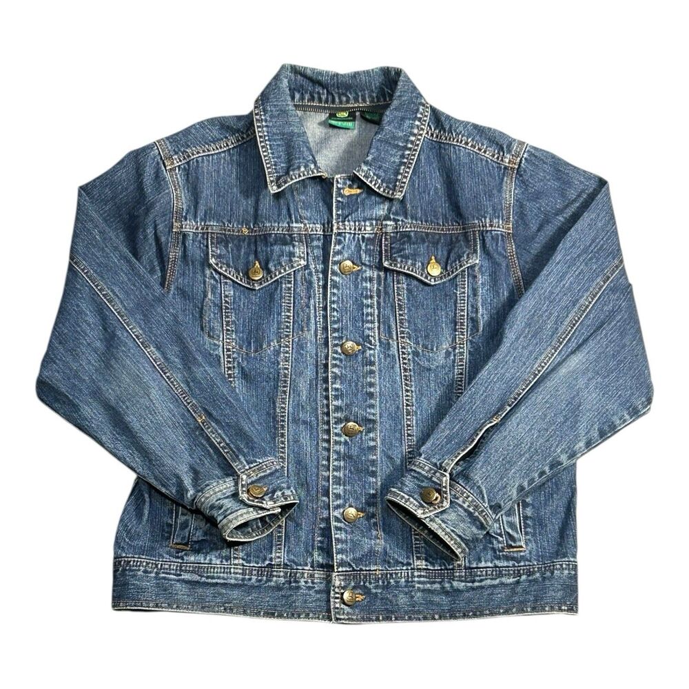 John Deere Youth XL Denim Trucker Jacket EUC
